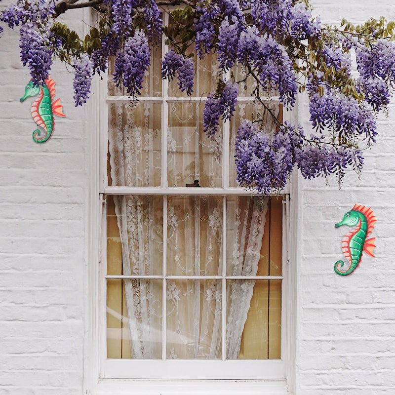 1Pc Iron Art Wall Pendant Beautiful Metal Sea Horse Ornament Home Decorative Supply - Image 3