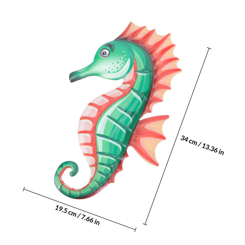 1Pc Iron Art Wall Pendant Beautiful Metal Sea Horse Ornament Home Decorative Supply - Image 2