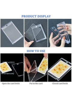 FOME Magnetic Card Holder Fome 5 Pack 35 Pt Acrylic Trading Cards Sleeves Cards Protectors Baseball Card Holder For Mtg Cards Pokemon Cards Yugioh Cards Sportscards Standard Collection Storage Display  - Image 5