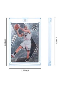 FOME Magnetic Card Holder Fome 5 Pack 35 Pt Acrylic Trading Cards Sleeves Cards Protectors Baseball Card Holder For Mtg Cards Pokemon Cards Yugioh Cards Sportscards Standard Collection Storage Display  - Image 3