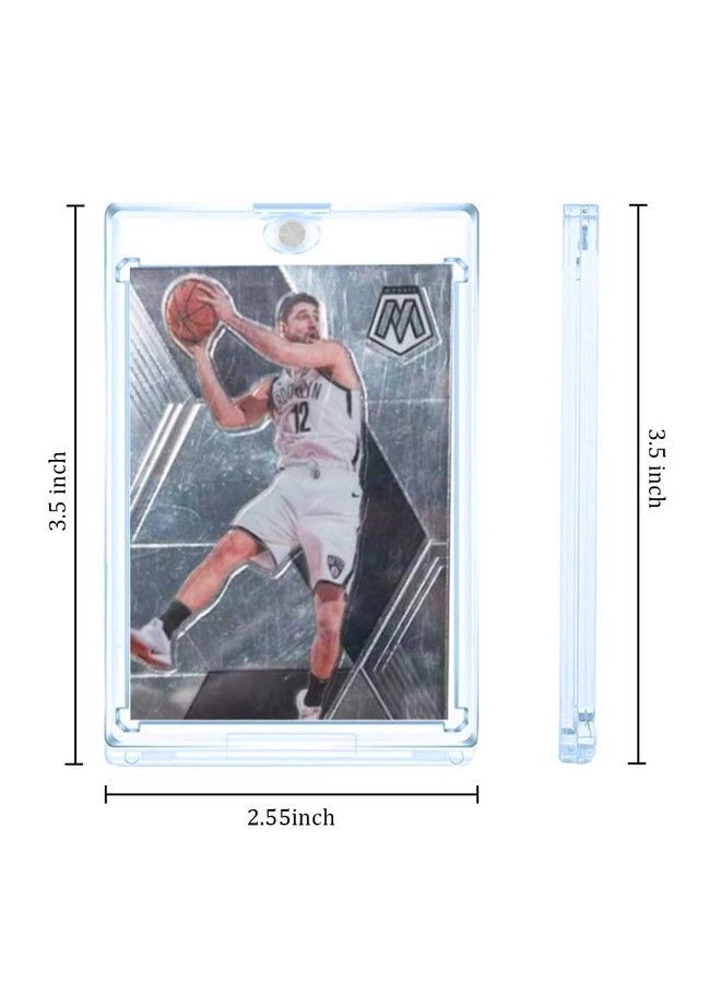 FOME Magnetic Card Holder Fome 5 Pack 35 Pt Acrylic Trading Cards Sleeves Cards Protectors Baseball Card Holder For Mtg Cards Pokemon Cards Yugioh Cards Sportscards Standard Collection Storage Display  - Image 3