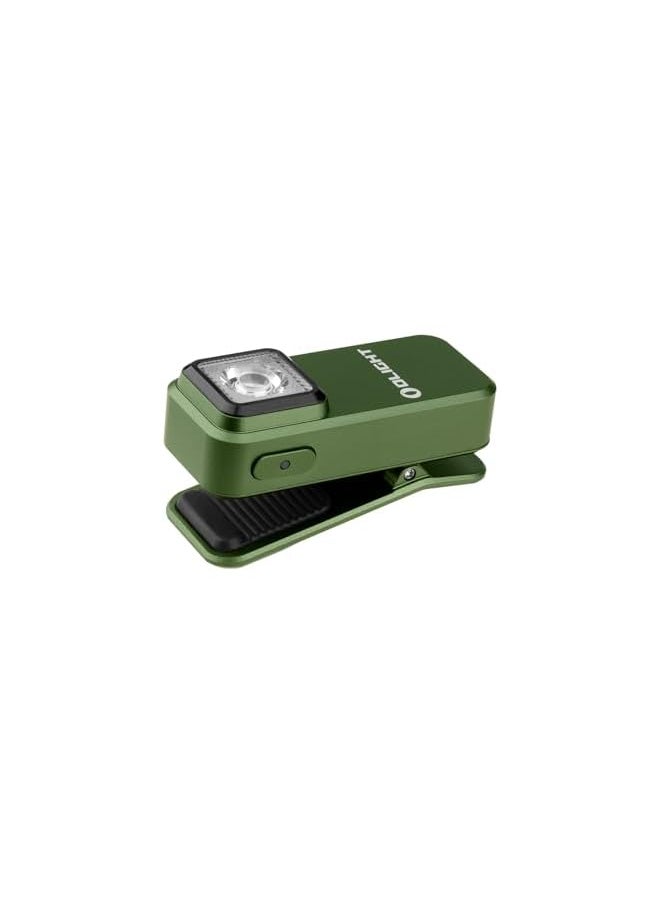 OLIGHT OLIGHT Oclip Flashlight, Hands Free Flashlight with Red& White Light, Lightweight Magnetic Clip-on Light, Bright LED Work Light, Rechargeable Safety Light for Night Walk, Cycling, Warning（OD Green）  - Image 2
