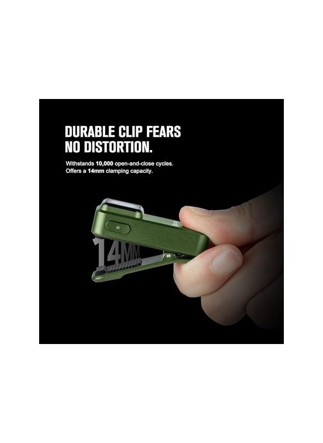 OLIGHT OLIGHT Oclip Flashlight, Hands Free Flashlight with Red& White Light, Lightweight Magnetic Clip-on Light, Bright LED Work Light, Rechargeable Safety Light for Night Walk, Cycling, Warning（OD Green）  - Image 5