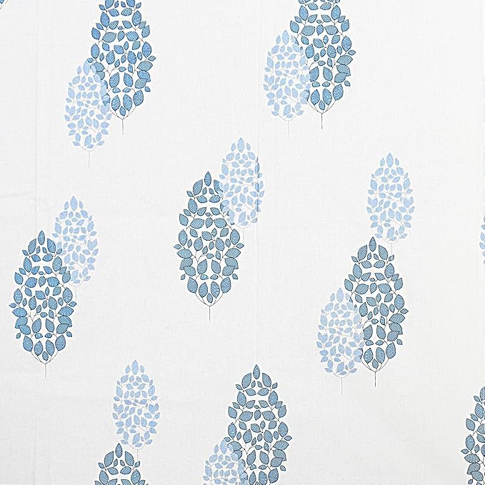 Cotton Table Napkins Floral Pattern in Blue and Grey 457 x 457 cm Set of 4 White - Image 3