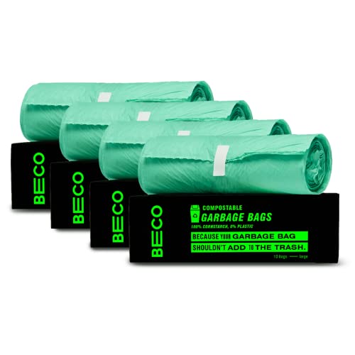 Beco Eco Friendly Compostable Garbage Bags for Dustbin | 40 Pcs | Large 24 X 32 Inches | Pack of 4 - Image 1