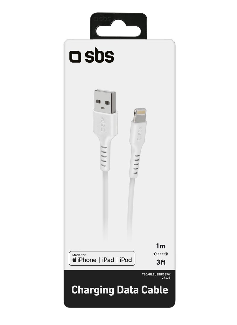 SBS Apple certified USB - Lightning cable for data and charging compatible with iPhone, iPad, iPod  - Image 2