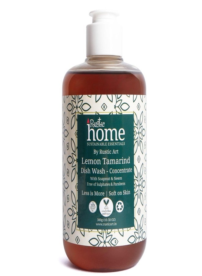 Rustic Art Rustic Home Lemon Tamarind Dish Wash Concentrate | Plant-Based & Natural | Soapnut & Neem | Converts to ~3 L Liquid | Tough on Grease, Gentle on Hands | Sulphate & Paraben Free | 300g - Image 1