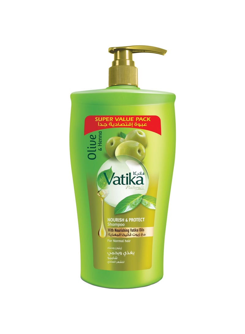 فاتيكا ناتشورالز شامبو يغذي ويحمي غني بالزيتون والحناء 1000مل - Image 1