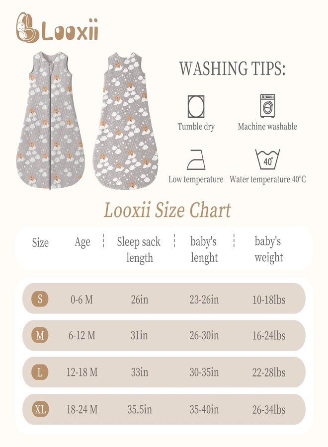 Looxii Baby Wearable Blanket Sleep Sack 18-24 Months 2.5 TOG Cotton Quilted Toddler Sleeping Sack 2-Way Zipper Warm for Winter - Image 3