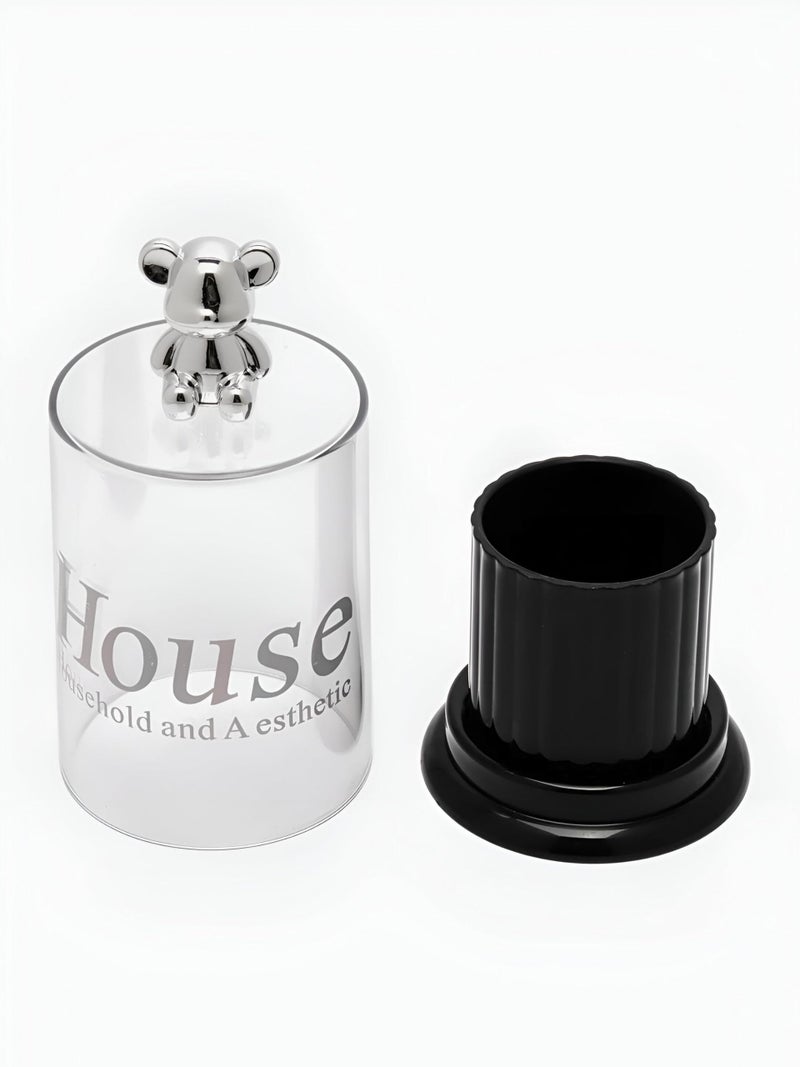 Containers - Half of practical jars equipped with tight covers to organize supplies in the bath - Image 1