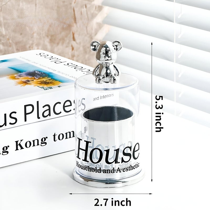 Containers - Half of practical jars equipped with tight covers to organize supplies in the bath - Image 2