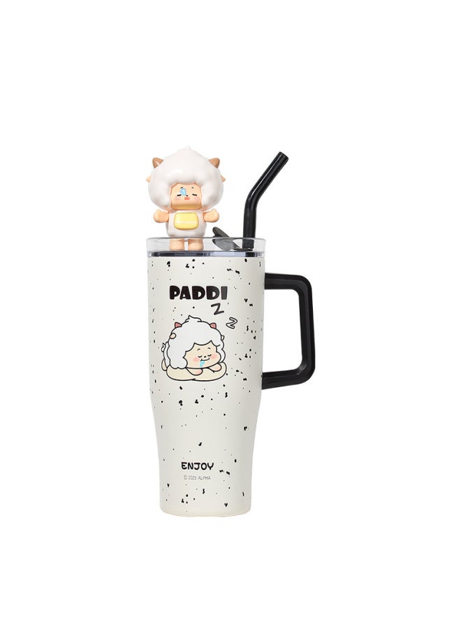 New Style Of Pleasant Goat And Big Bad Wolf Fun Face-changing Ice Cup, High-looking, Cute And Super-large Capacity Thermal Insulation Cup
