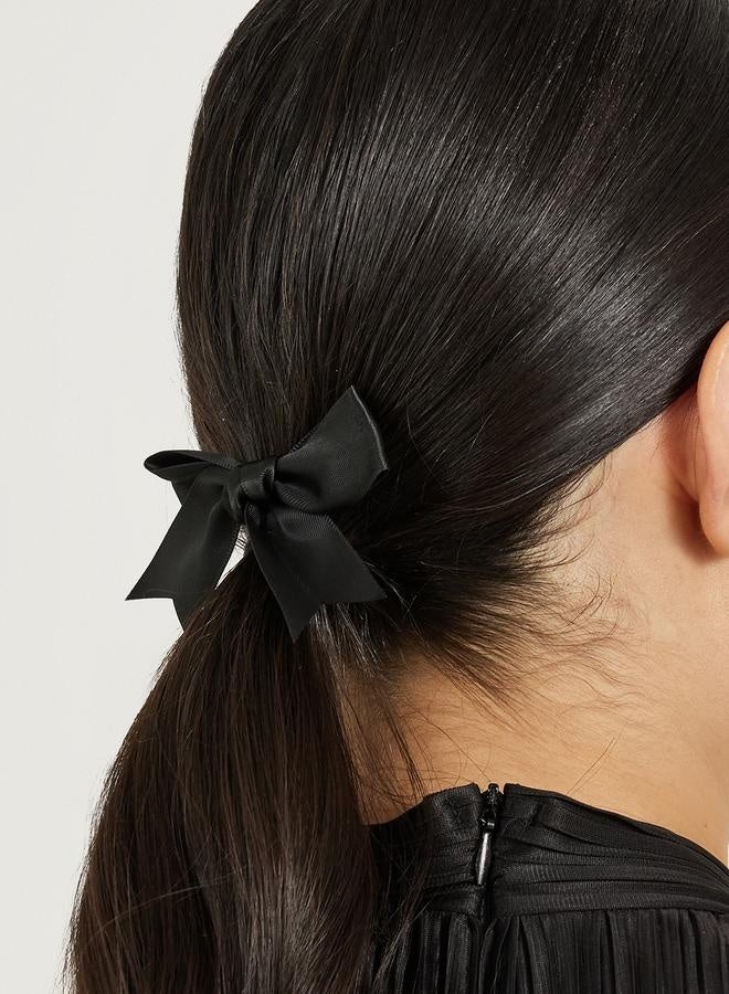 ستايلي طقم مشابك شعر بفيونكة شريط (قطعتان) - Image 2