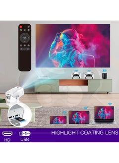 توبليو جهاز عرض وألعاب HCS350 Pro Pro، جهاز عرض ألعاب ذكي بدقة 4K 4K 1280*1080P مدمج به 30000 لعبة، جهاز ألعاب فيديو محمول مع جهازي تحكم لاسلكيين، 5G WiFi بلوتوث، HDMI، Android 12، مسرح منزلي، مكتب  - Image 4