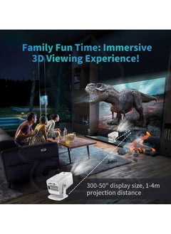 توبليو جهاز عرض وألعاب HCS350 Pro Pro، جهاز عرض ألعاب ذكي بدقة 4K 4K 1280*1080P مدمج به 30000 لعبة، جهاز ألعاب فيديو محمول مع جهازي تحكم لاسلكيين، 5G WiFi بلوتوث، HDMI، Android 12، مسرح منزلي، مكتب  - Image 5