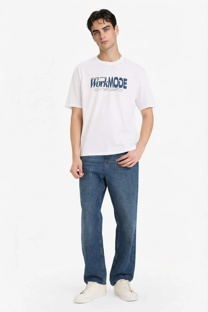 DeFacto Boxy Fit Crew Neck Short Sleeve T-Shirt