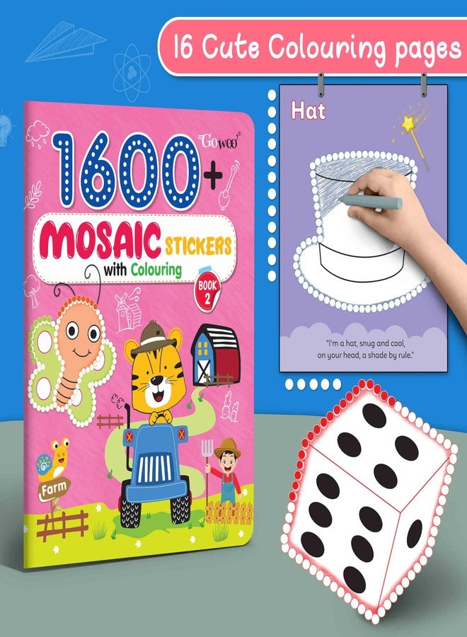 جو وو ١٦٠٠ ملصق فسيفساء مع تلوين - الكتاب الثاني | تحفة فنية لتلوين الفسيفساء - Image 2