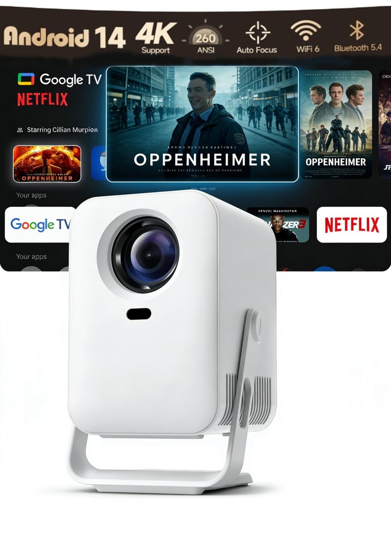 CRONY IMC600 Smart Portable Projector with 720P HD & Auto Focus | Wireless WiFi, Bluetooth & Touch Pen | Mini Office Home Theater for Bedroom Movie Nights & Outdoor Entertainment - Image 1