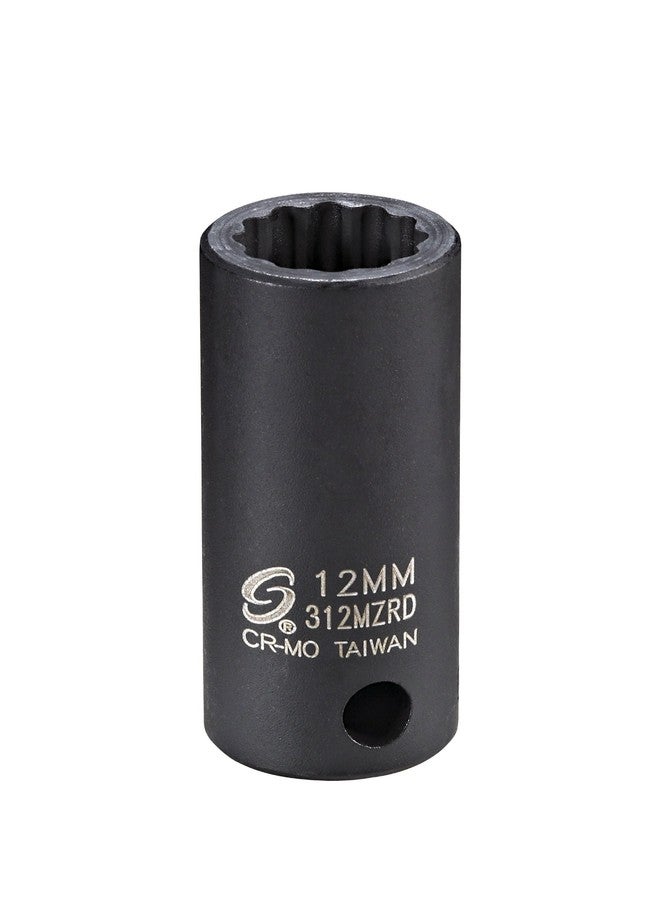 Sunex Tools مقبس صدمات عميق شبه عميق من Sunex 312MZRD بقطر 3/8 بوصة و12 مم و12 نقطة - Image 1