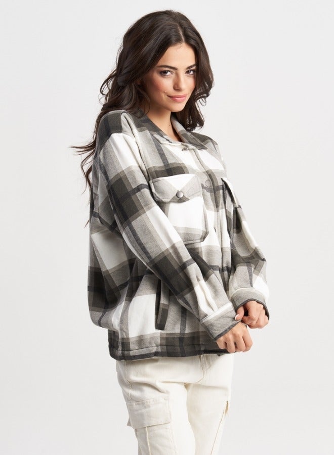 HaILYS Plaid Overshirt Jacket  - Image 4