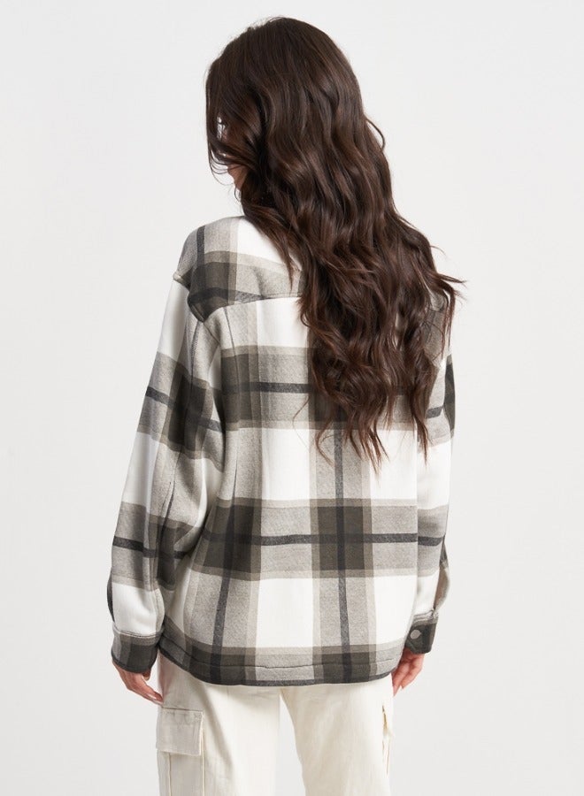 HaILYS Plaid Overshirt Jacket  - Image 2