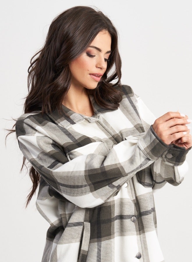 HaILYS Plaid Overshirt Jacket  - Image 1