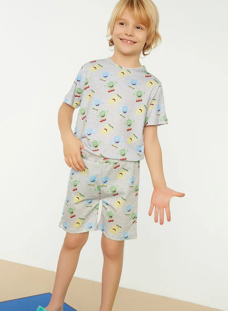trendyol Kids Little Monster Print Shorts