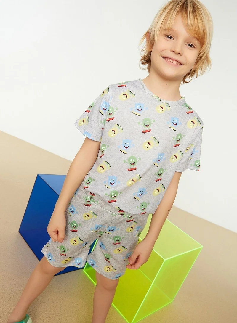 trendyol Kids Little Monster Print Shorts