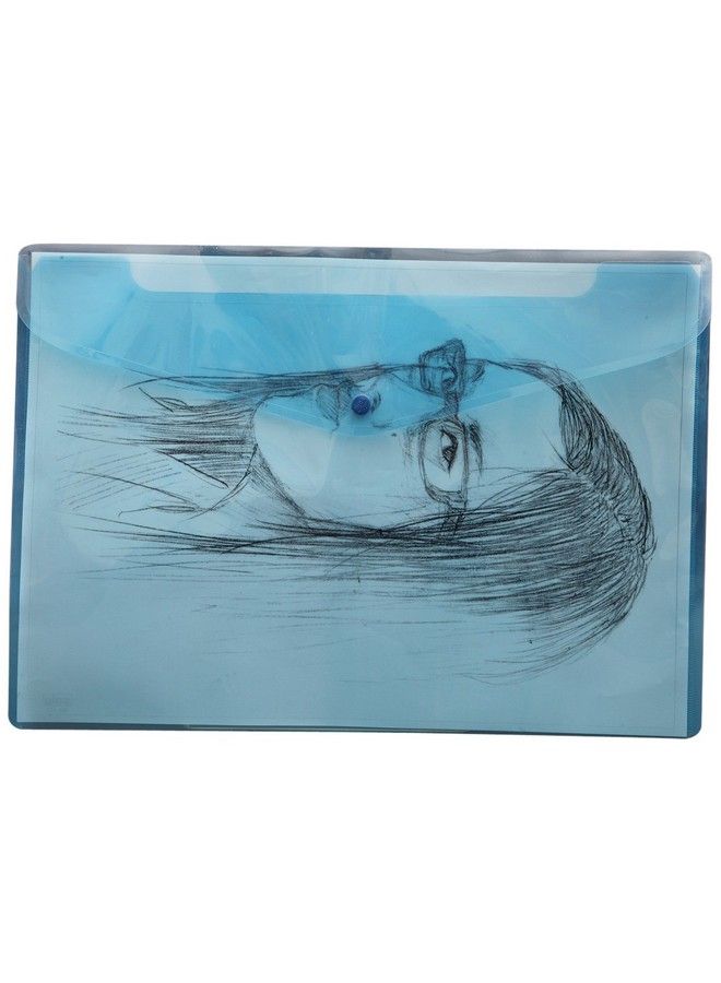 Solo Mc 102 My Clear Bag (Button Closer) A4 Blue (Pack Of 10) - Image 1