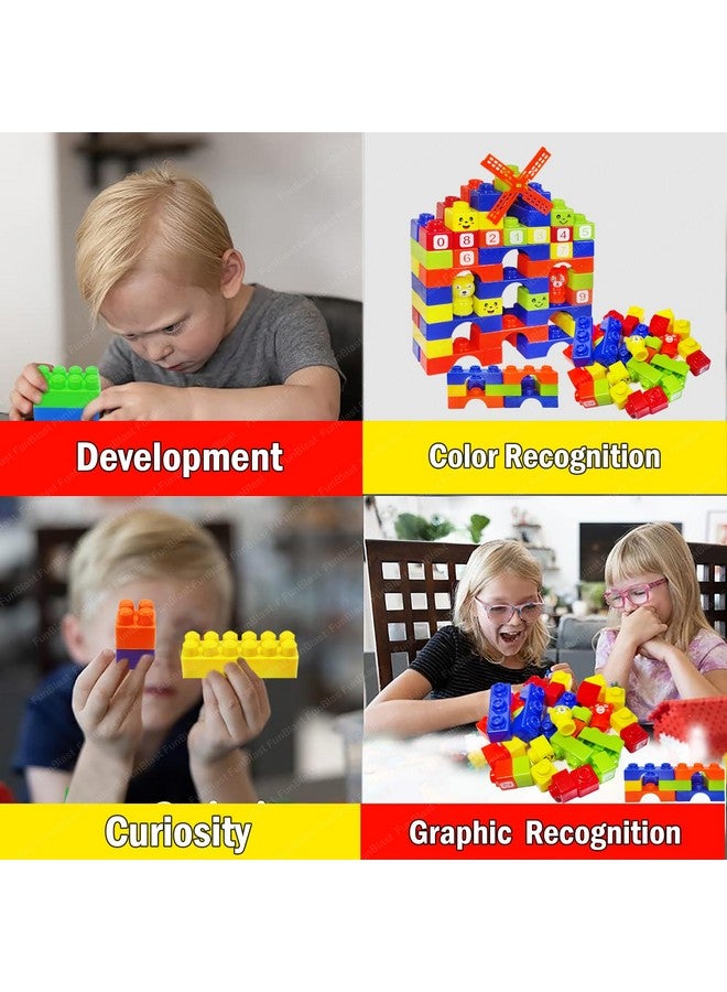 FunBlast Building Blocks for Kids - 52 Pcs DIY Plastic Building Blocks for Kids Puzzle Games for Kids, Toys for Children Educational & Learning Toy for 3+ Years Kids, Girls & Boys (Multicolor) - Image 3
