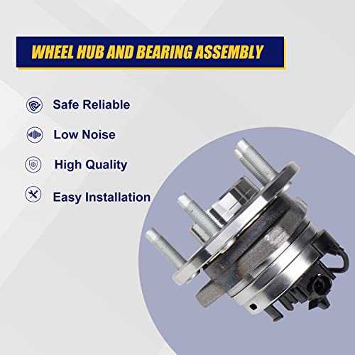 KUSATEC 513214 Front Wheel Bearing and Hub Assembly Compatible with Chevy Malibu 04-12, Cobalt/HHR 08-10, Pontiac G6 05-10, Saturn Aura 07-09, 5-Lug w/ABS - Image 2