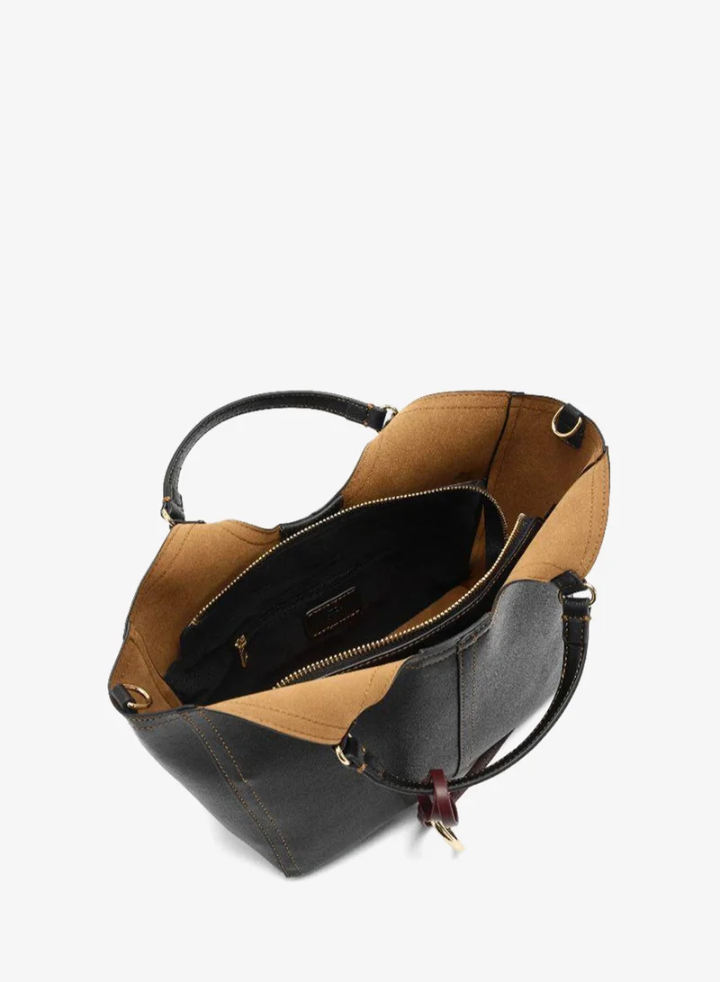 PARFOIS Black Plain tote bag with zipper closure for Women | Best Price UAE