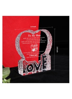 PRINTSHOP4ME Heart Shaped Crystal Gift For Boyfriend&Girlfriend-Engraved Glass Romantic Keepsake For Husband And Wife–Great Gift For Anniversaries,Birthdays,Weddings&Valentine’s Day  - Image 3