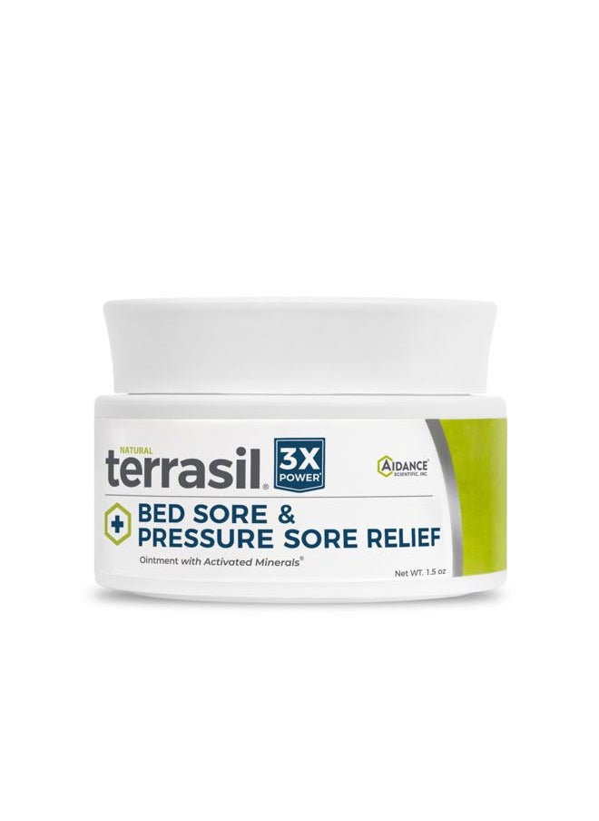 Terrasil Bed Sores Treatment Cream & Pressure Sores Cream – Natural Ingredients for Healing of Bedsores, Ulcers & Wounds, 3X Action for Fast Soothing Relief (1.5 oz jar)  - Image 1