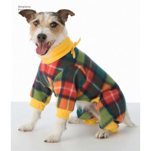 Simplicity Pajama and Coat Dog Clothing Sewing Pattern, Pet Sizes S-L - Image 2