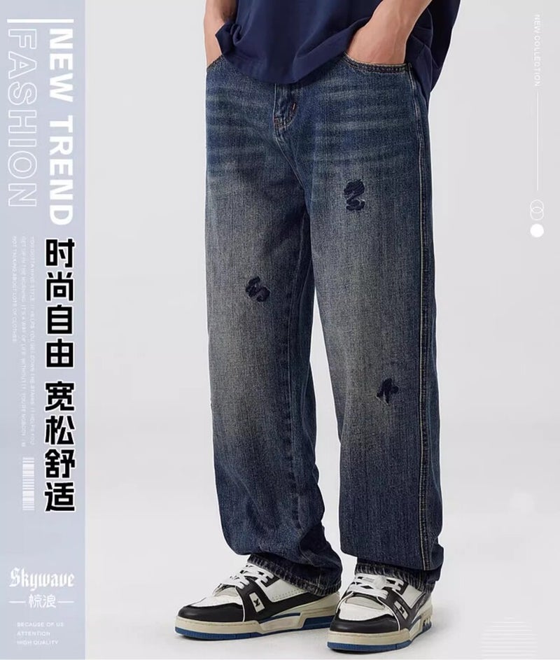 Unisex Casual Daily Denim Jeans - Image 5