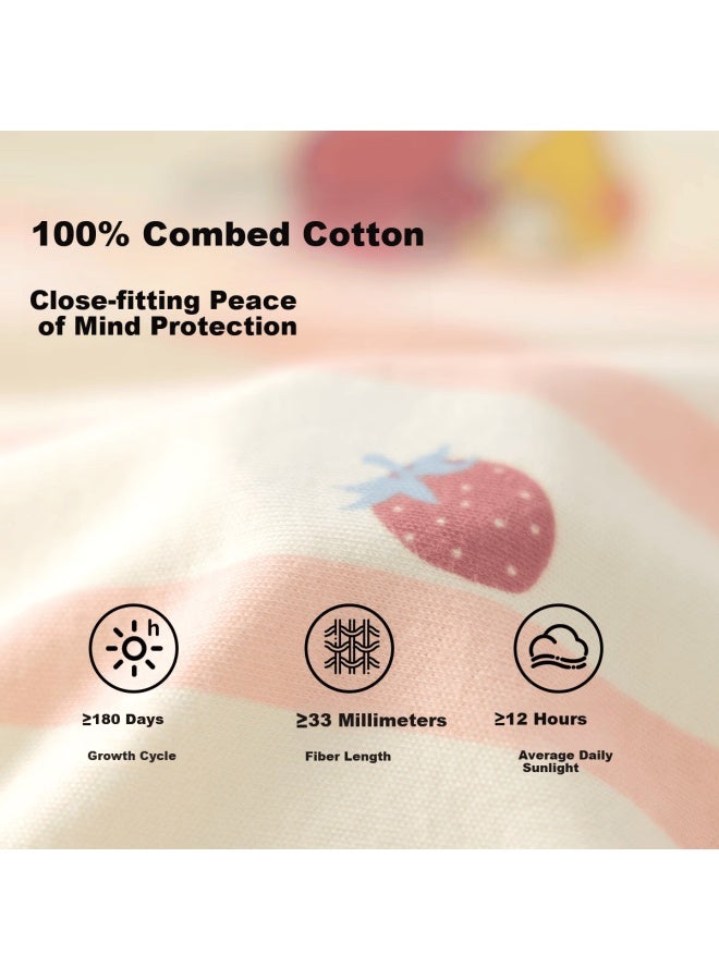 Top melon Dingguagua Children's Pajama Set Pure Cotton Spring And Autumn Long Sleeve Girls' Homewear All Cotton Cardigan For Older Girls 6201130 - Image 3