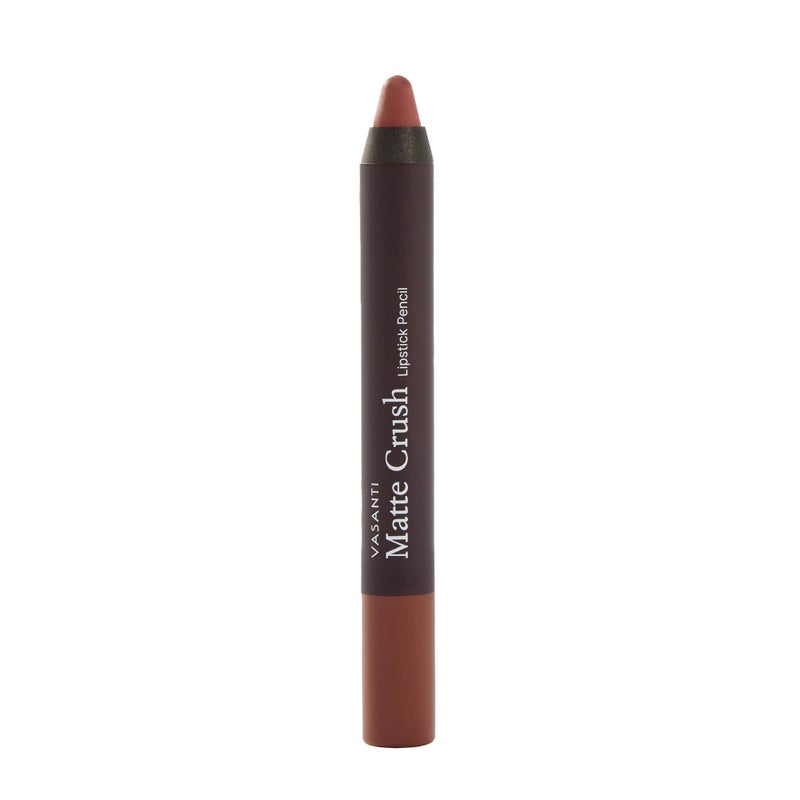 VASANTI Cosmetics Matte Crush Lipstick Pencil (Natural High - Nude Beige) - Long lasting, Water resisitant & Smudge proof - High Pigmented, Soft Matte Lip Liner Makeup - Image 1