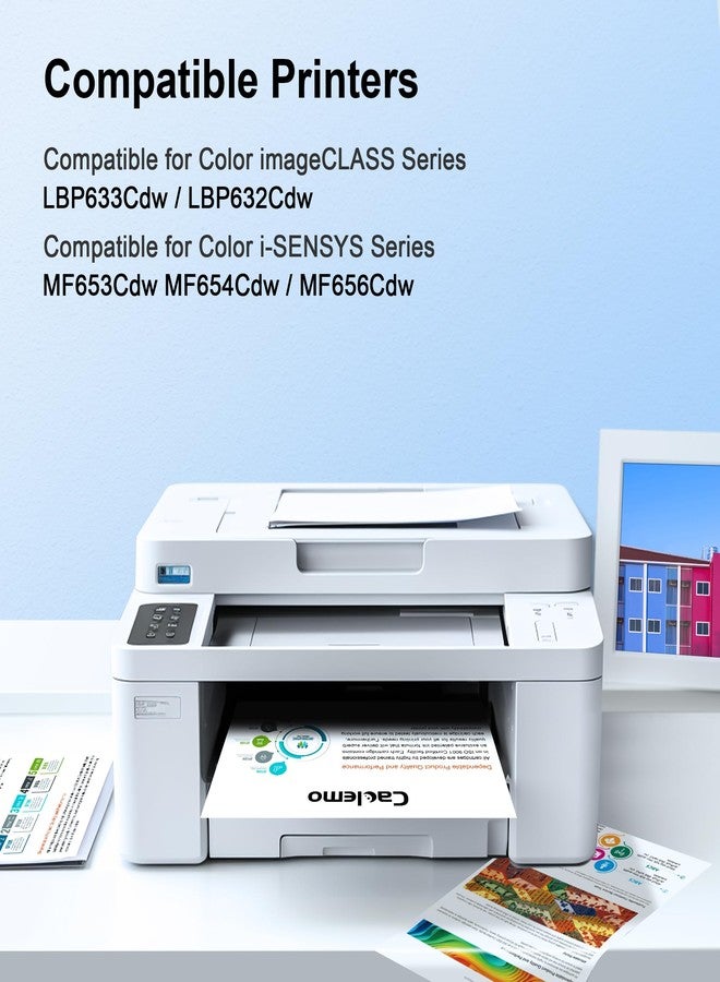 Caclemo 067H 067 Toner Cartridge Set MF656cdw High Yield for Canon 067 Toner Cartridge Set Toner 067 067H Compatible with Canon imageCLASS MF656cdw Toner MF654cdw MF653Cdw LBP633Cdw, 4 Pack CRG-067H CRG-067 - Image 3