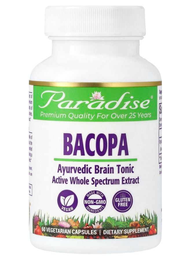Paradise Herbs Bacopa 60 Vegetarian Capsules