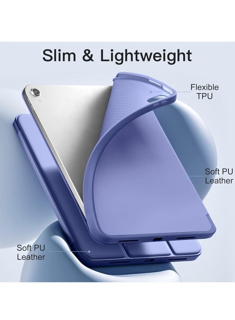 ELTRAZONE Slim Trifold Stand Case for iPad 10th Generation (10.9-Inch, 2022) – Shockproof Protective Cover with Pencil Holder, Auto Sleep/Wake, Soft TPU Back, Lightweight & Durable – Purple - Image 3