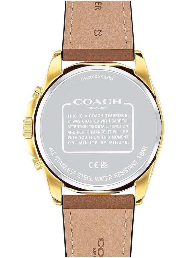 COACH ساعة يد كرونوغراف دائرية الشكل للرجال 14602629 33 ملم  - Image 3