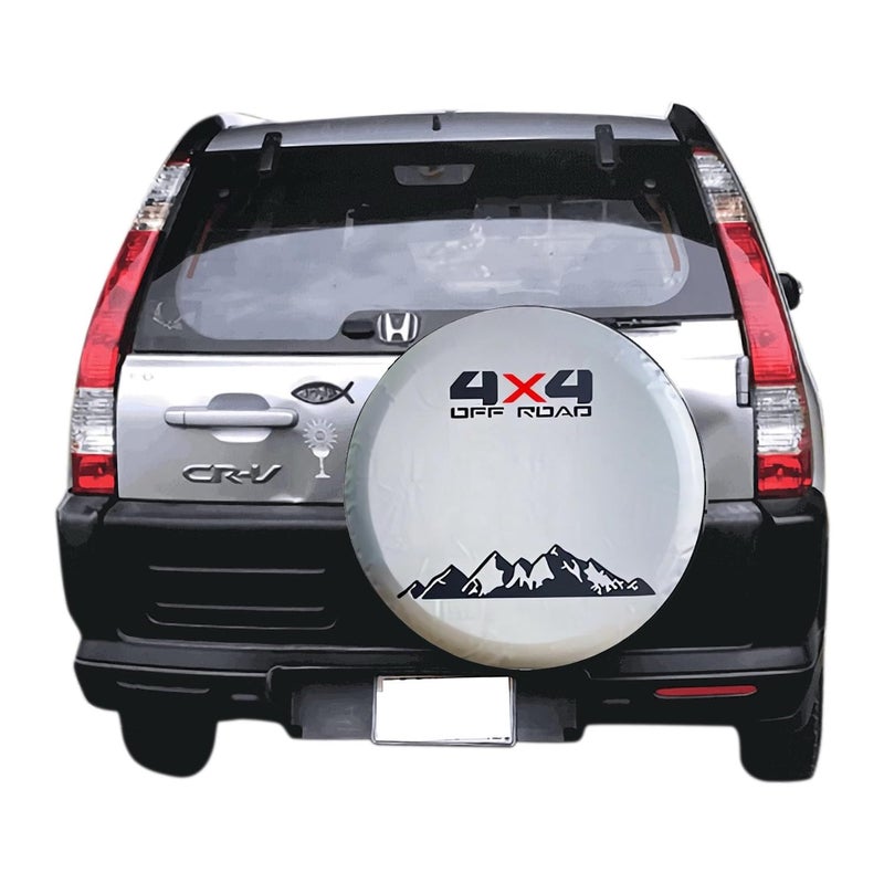Tribones for Toyota Ford Cars Suzuki SUVs Honda CRV Spare Tire Cover Back Spare Wheel Cover Protector Tire Cover Protector WhiteSilver S 20570R15 21565R16