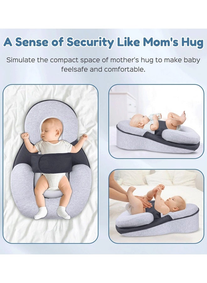 Berma Baby Baby Lounger Pillow Baby Wedge Pillow  Acid Reflux Breastfeeding Pillow  for Infant Support Cushion Reflux Breastfeeding Pillow, Bottle Feeding, Tummy Time with Safety Strap - Image 5