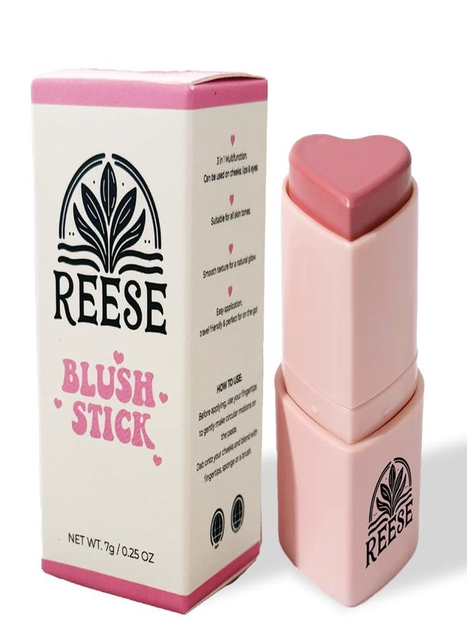 Reese 3-in-1 Multifunction Blush Stick - Blush, Lip Tint, Eye Shadow - Creamy, Long-Lasting, Easy Application for a Flawless Look | Dried Rose - Image 3