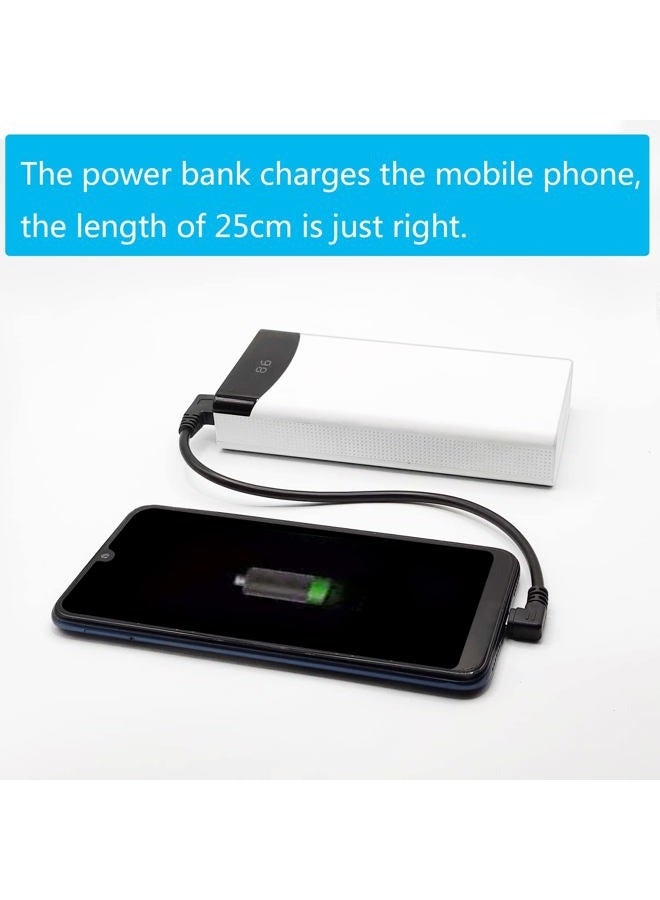 Maixbomr 90 Degree USB Cable, 25cm/9in Left Angle to Right Angle, Charging & Data Transfer for Phones, Dash Cams, Cameras (2Pcs) - Image 3