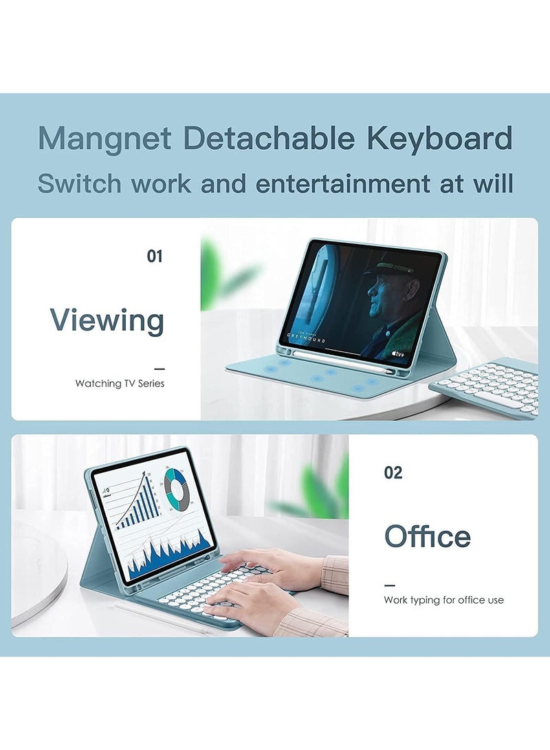 general Keyboard Case for Samsung Galaxy Tab S9 2023 11" with Mouse，Smart Soft Case with Bluetooth Keyboard，Detachable Wireless Keyboard Tablet Cover with Pencil Holder (Tab S9） - Image 4