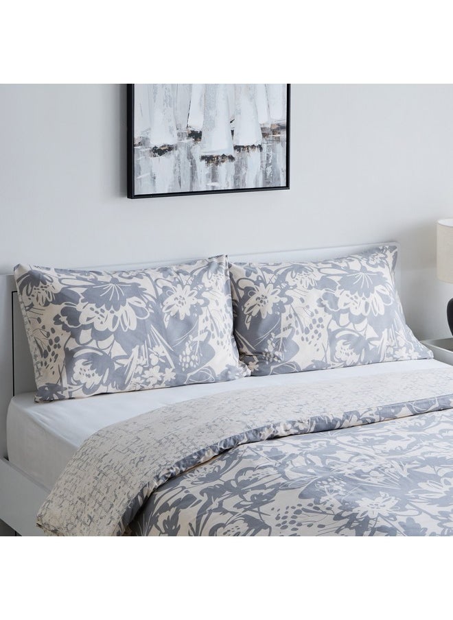 Home Box Aurora Heya 3-Piece Printed Cotton King Duvet Quilt Cover Set 220 x 220 cm  - Image 2