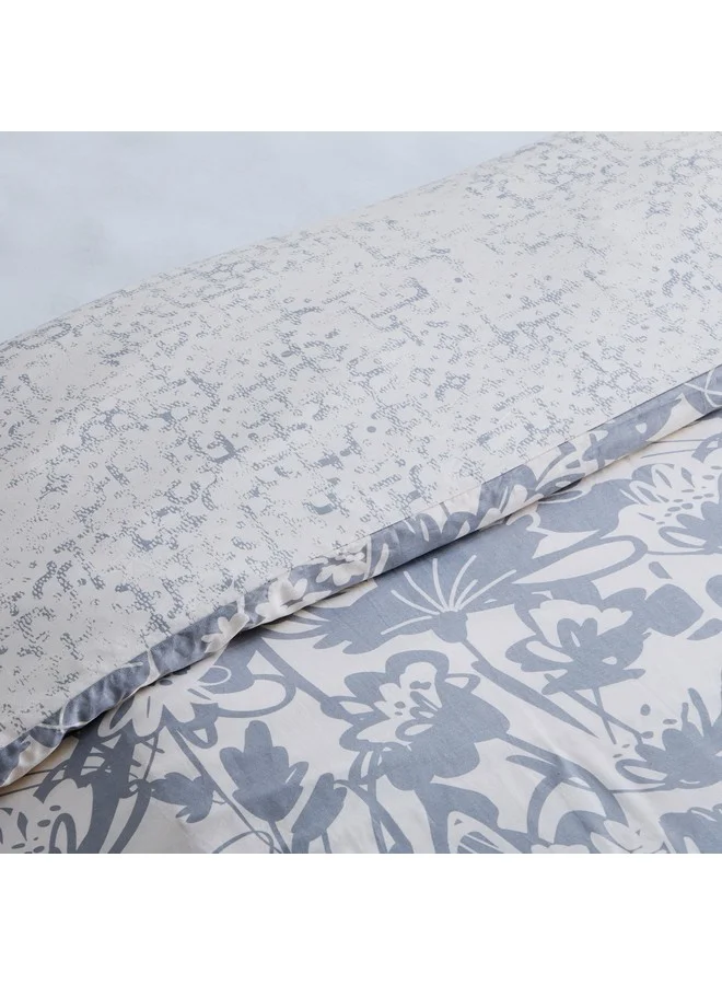 Home Box Aurora Heya 3-Piece Printed Cotton King Duvet Quilt Cover Set 220 x 220 cm