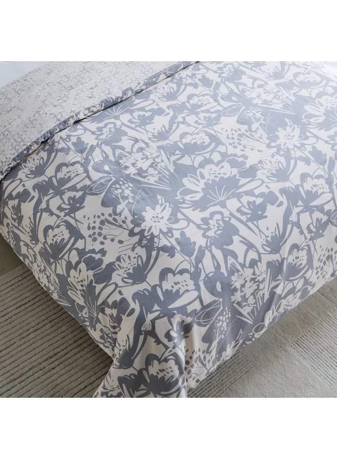 Home Box Aurora Heya 3-Piece Printed Cotton King Duvet Quilt Cover Set 220 x 220 cm